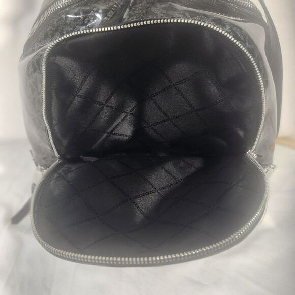Michael Kors Black Signature Glossy XS Rhea Convertible Backpack Crossbody Bag main image 8